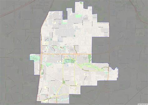 Map of Keller city, Texas