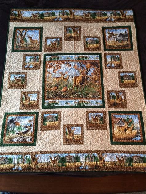 Deer Quilt for my brother in-law. Panel Quilt Patterns, Fabric Panel Quilts, Quilt Patterns Free ...