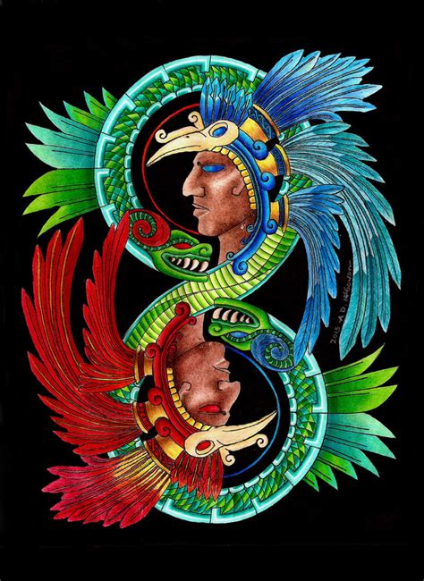 Lords of Kukulkan by A-D-McGowan on @DeviantArt Mayan Tattoos, Mexican Art Tattoos, Red Candle ...