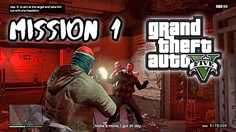 GTA V First Mission | Bank Heist | Gameplay - YouTube