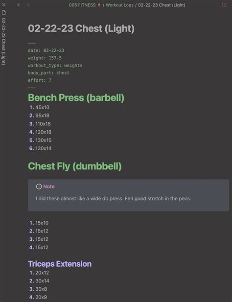 Tracking exercise in Obsidian - Help - Obsidian Forum