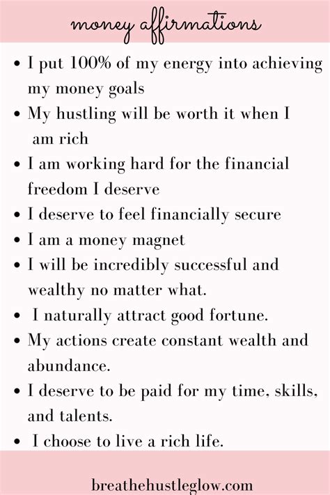 25 Powerful Money Affirmations to Create A Wealth Mindset