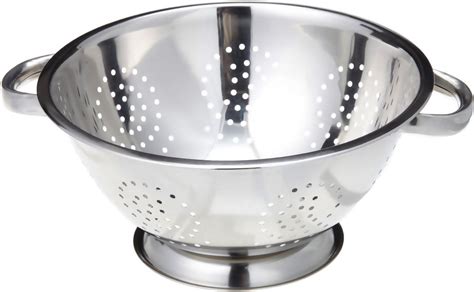 28cm Stainless Steel Deep Colander Pasta Spaghetti Salad Kitchen ...