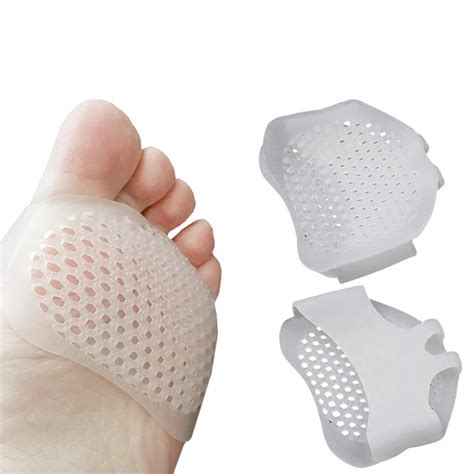 1 Pair Silicone Toe Pads Gel Forefoot Metatarsal Pads High Heel Shoes Slip Resistant Protect Pad ...