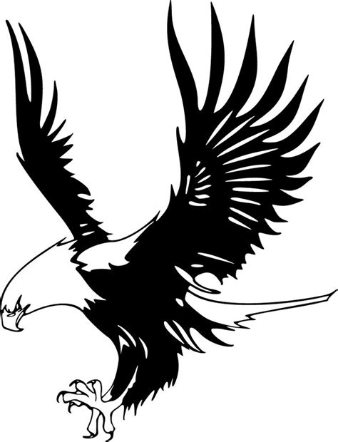 Eagle Clip Art Black and White | Eagle Outline - Cliparts.co | Eagle tattoo, Eagle drawing ...