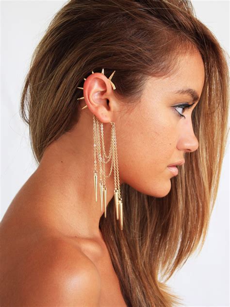 Lady Burgundy: Ear Cuffs