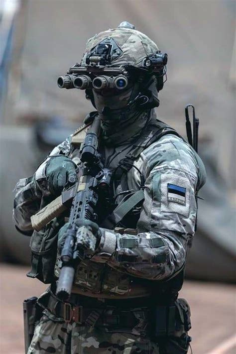 Estonian Erioperatsioonide väejuhatus Operator with HK 417 and Quad nods (GPNVG-18) [564 × 846 ...