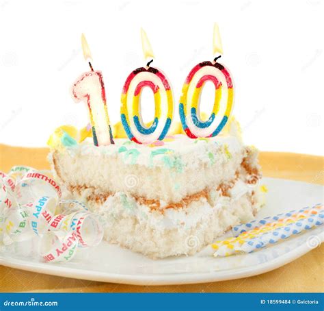 100 Year Birthday Or Anniversary Cake Stock Photo - Image of ...