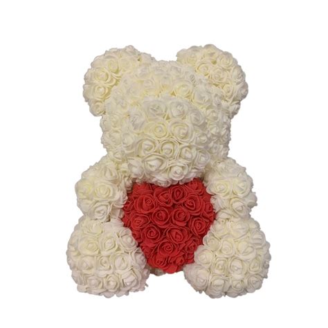 Rose Bear Heart Artificial Flower - Kitchenware Crew