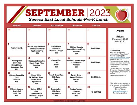 Food Services | SENECA EAST LOCAL SCHOOLS