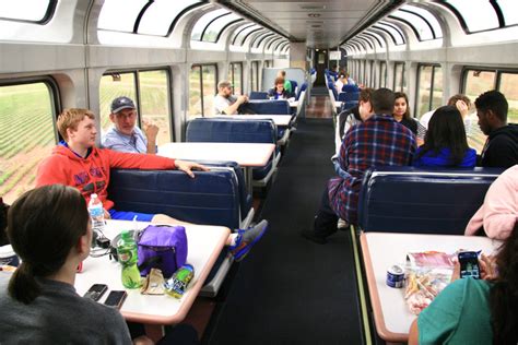 Riding, eating, or lounging in an Amtrak Superliner - Trains