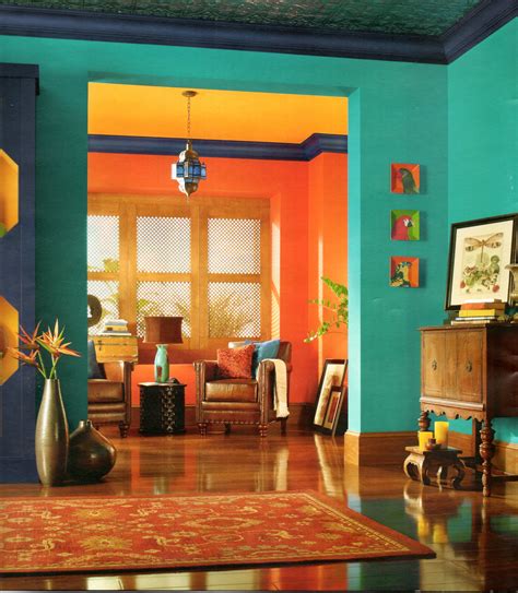 Reminds me of the Renton house with its bold colors. | Яркие гостиные, Квартирные идеи, Интерьер ...