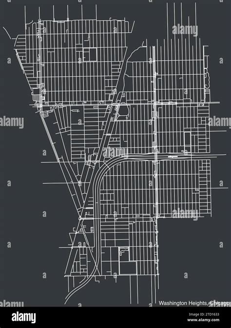 Street roads map of the WASHINGTON HEIGHTS COMMUNITY AREA, CHICAGO ...