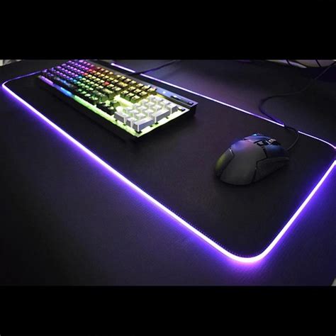 RGB Gaming Mouse Pad XL [80x30] | Non-Slip Rubber Base | Extended MousePad | 10 Lighting Modes ...