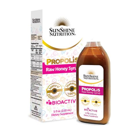 PROPOLIS RAW HONEY SYRUP 150ML - Sunshine Nutrition