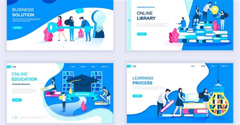 Landing Page Templates Flat Concept, Graphic Templates - Envato Elements