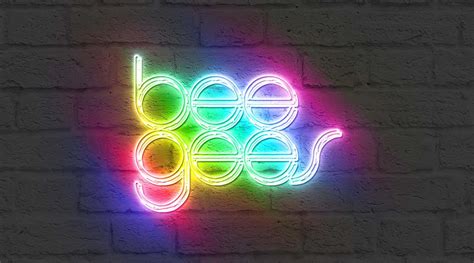 Music Bee Gees neon logo art Mixed Media by Lew Rebekah - Fine Art America