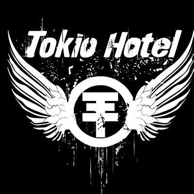 the logo for tokyo hotel, with wings and an emblem on it's back