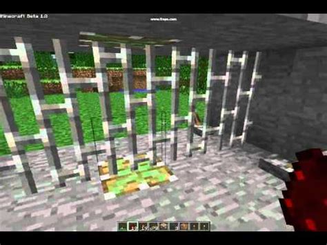 Minecraft- Iron Gate with Pistons - YouTube