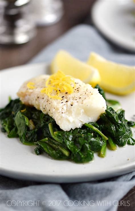 Simple Cod with Sauteed Spinach | Recipe | Sauteed spinach, Meals, Healthy meals for two