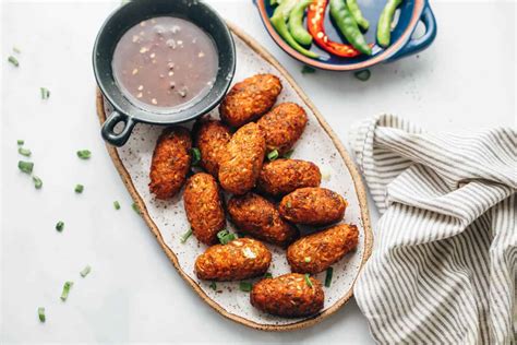 Crispy Veg Nuggets with Sichuan Sauce - My Food Story