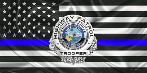 Subdued Florida state highway patrol thin blue line flag - www.weeklybangalee.com