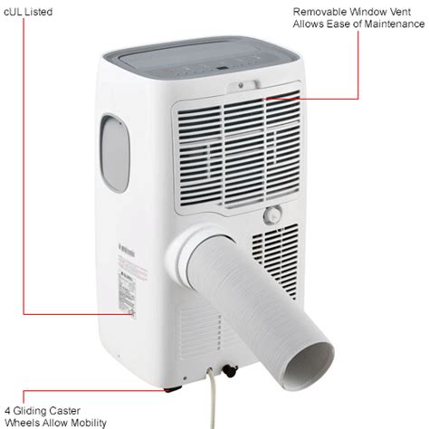 Global Industrial™ Portable Air Conditioner, 14,000 BTU, Cool Only ...