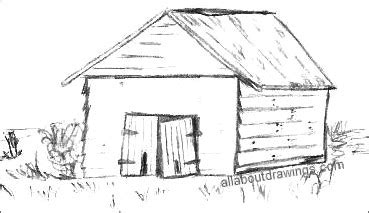 Characteristic Old Barn Drawing