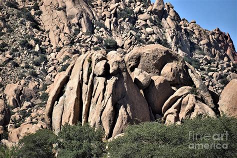 Texas Canyon Arizona - A Face In The Rock Photograph by Janet Marie