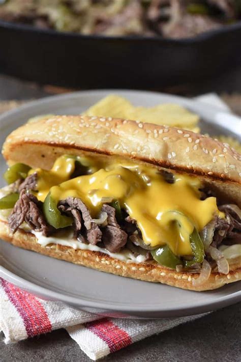 Homemade Philly Cheesesteak Sandwich Recipe - Adventures of Mel