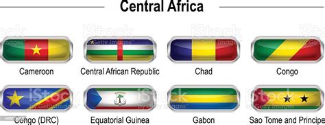 Flags Central Africa Stock Illustration - Download Image Now - Africa ...