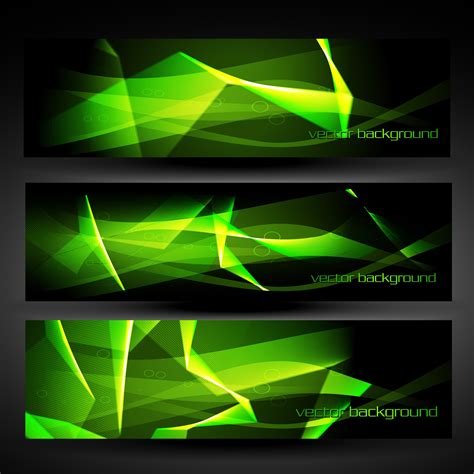 vector green abstract banner set 3 219927 Vector Art at Vecteezy