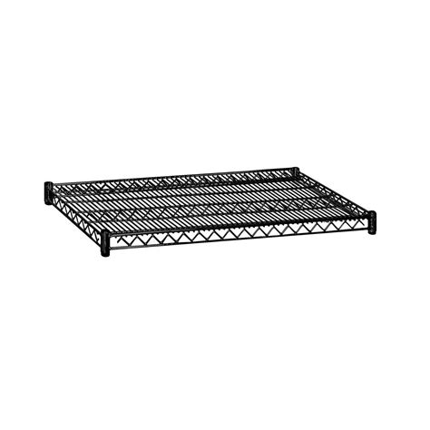 Salsbury Industries 2 in. H x 36 in. W x 24 in. D Shelf Wire Black Finish Commercial Shelving ...