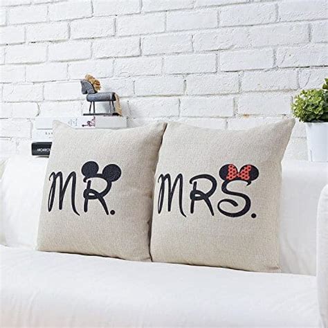 Mickey and Minnie couple throw pillow covers - Inside the Magic