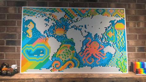 Lego World Map with Custom Oceans