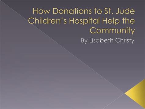 How Donations to St. Jude Children’s Hospital Help the Community