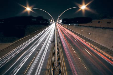 highway lights, night photo, Road, Car, Transportation, Future, Highway, Night, CC0, public ...