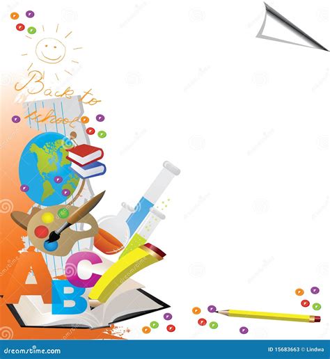 Back to School Design stock vector. Illustration of scissors - 15683663