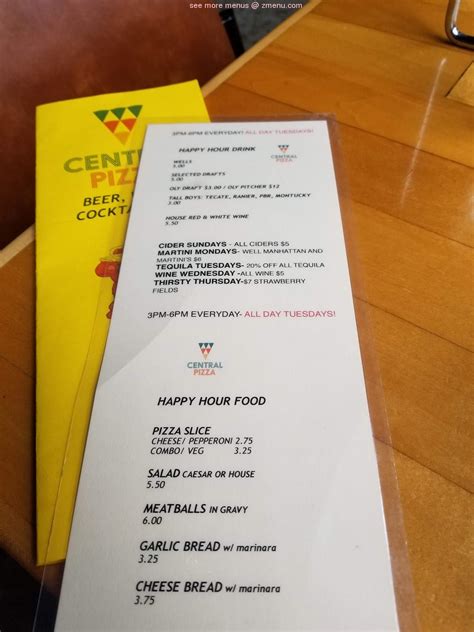 Online Menu of Central Pizza Restaurant, Seattle, Washington, 98144 - Zmenu