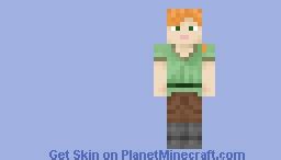 2D Alex Minecraft Skin