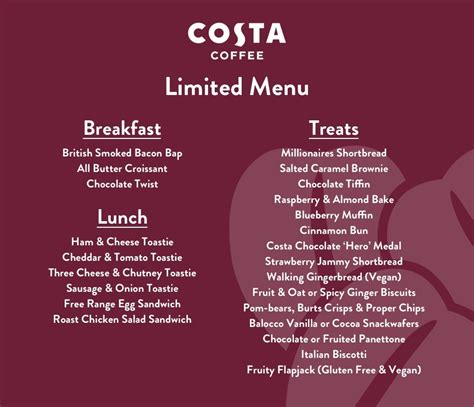 Costa coffee menu - starbmag