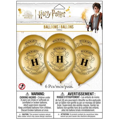 6ct, 12in, Metallic Hogwarts United Latex Balloons - Harry Potter ...