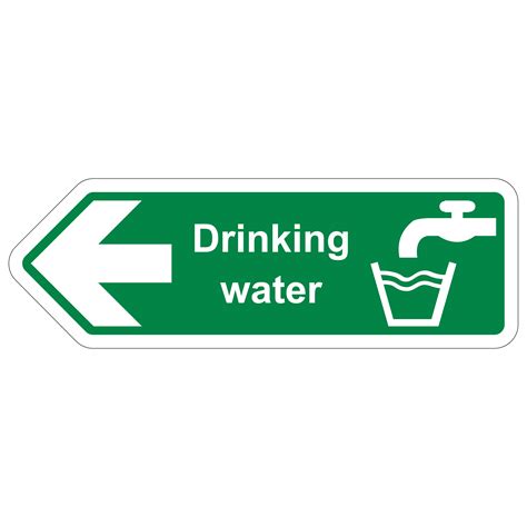 Safe Drinking Water Arrow Left - Shaped Sign | EurekaDirect