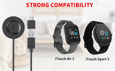 Amazon.com: USB Charger Cable for iTouch Wearables Air 3 Smartwatch & iTouch Sport 3 Smartwatch ...