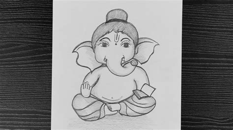 Pencil Art, Pencil Drawings, Ganpati Drawing, Ganesha, Easy Drawings, Quick, Fictional ...