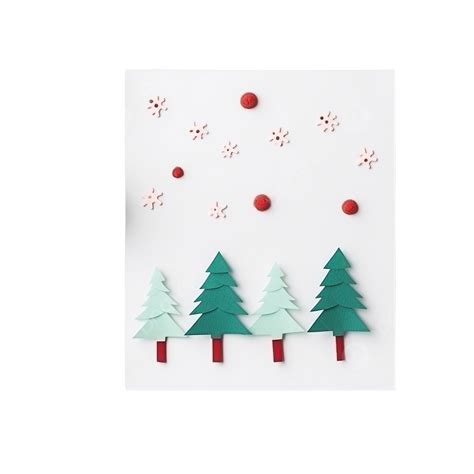 Diy Christmas Card Step By Step, From Colored Paper And Cotton Wool On ...