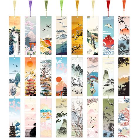 Buy 48 Pieces Tassel Bookmarks Anime Bookmark with Tassels ...