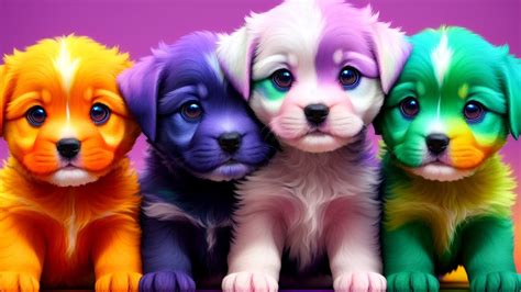 Colorful Cute Puppy Dogs, Animation and Happy Kids Songs for Children ...