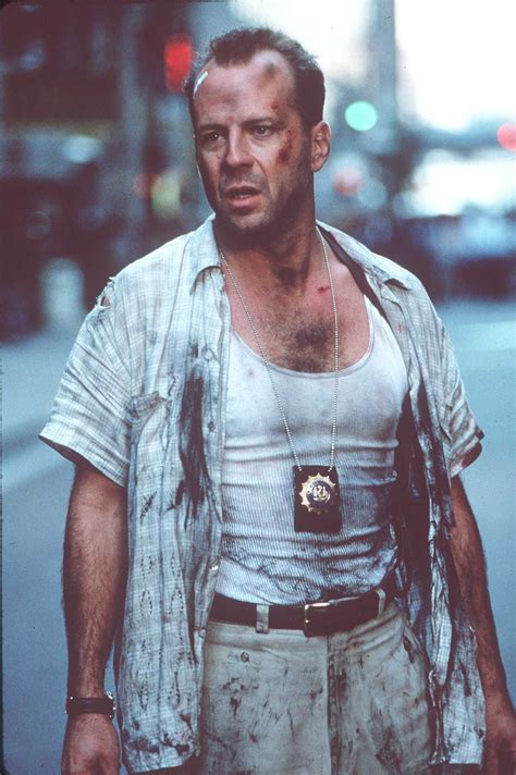 John McClane from Die Hard with a Vengeance (1995) | Action movie stars, Bruce willis, John mcclane