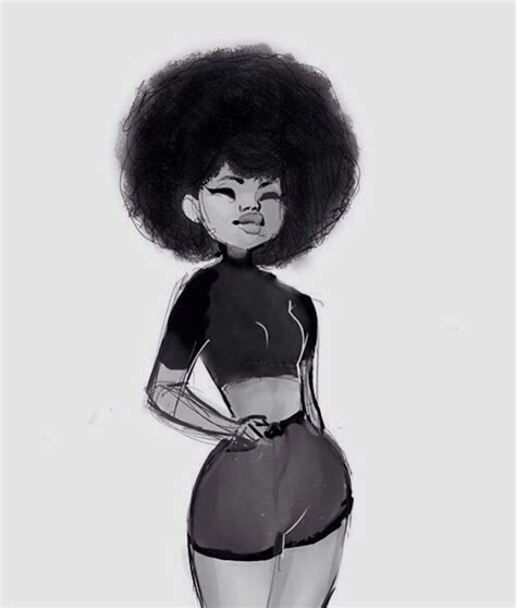 Black Girl Afro Drawing at PaintingValley.com | Explore collection of ...